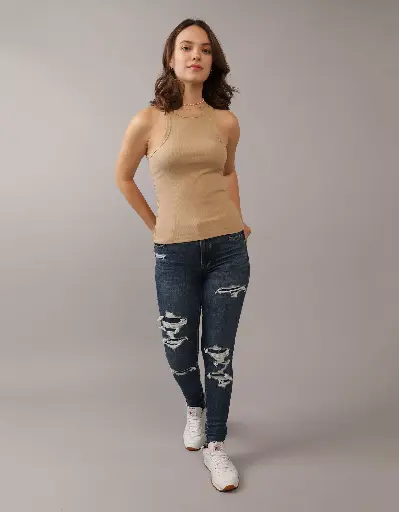 AE JEGGING CURVY C/RASGADOS 5331 